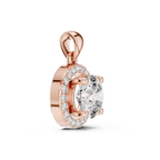 1Round Diamond Halo Pendant