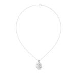 1Round Diamond Halo Pendant