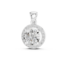 Round Diamond Halo Pendant