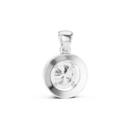 1Round Diamond Halo Pendant