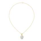 1Round Diamond Halo Pendant