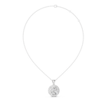 1Large Round Diamond Halo Pendant