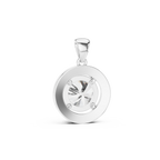 1Large Round Diamond Halo Pendant