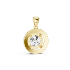 1Large Round Diamond Halo Pendant