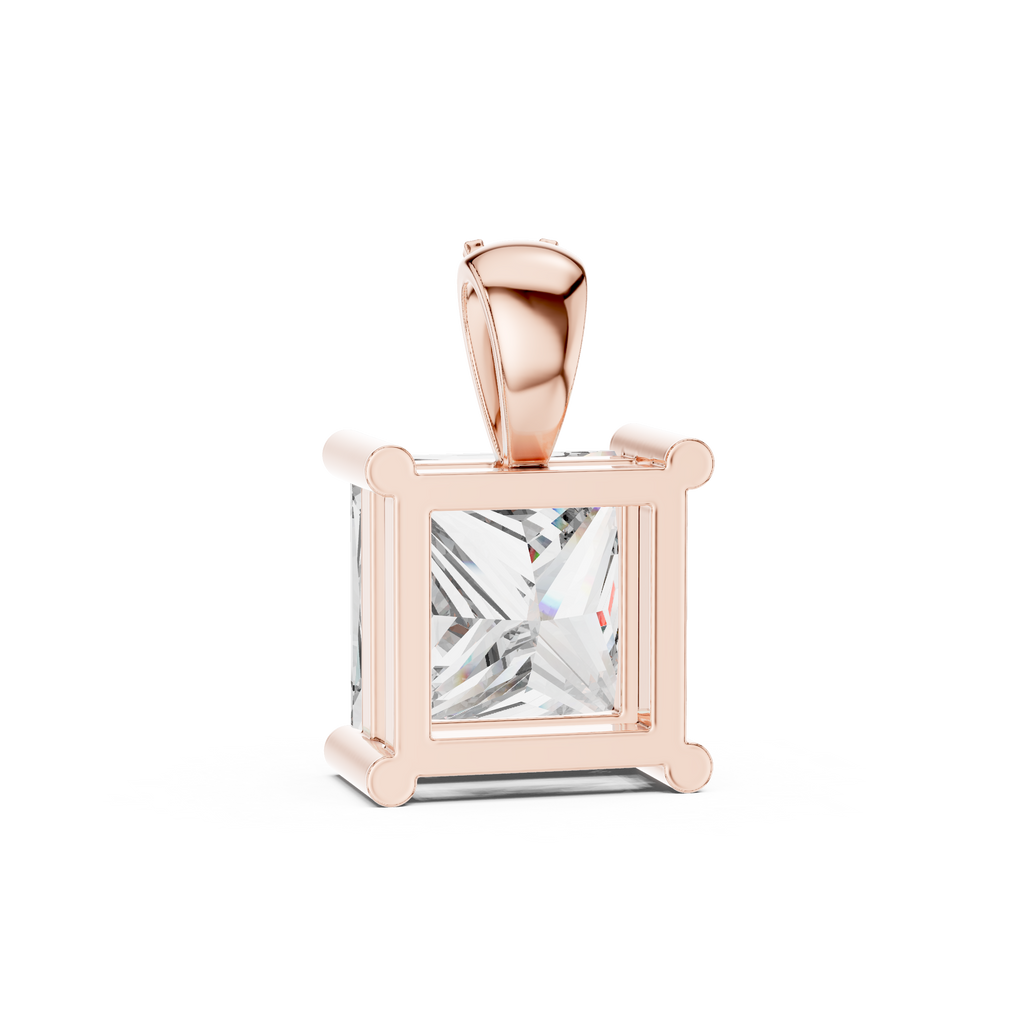 1Princess Cut Diamond Solitaire Pendant