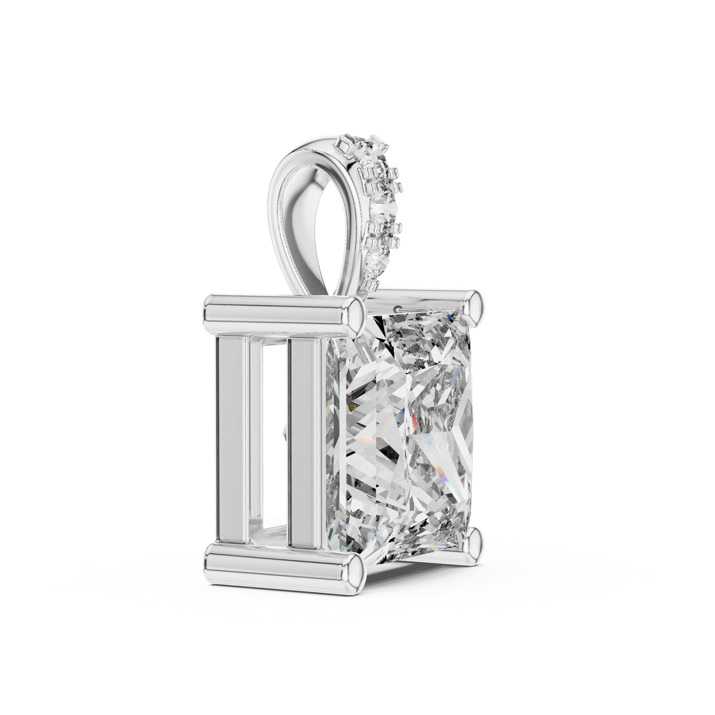 1Princess Cut Diamond Solitaire Pendant