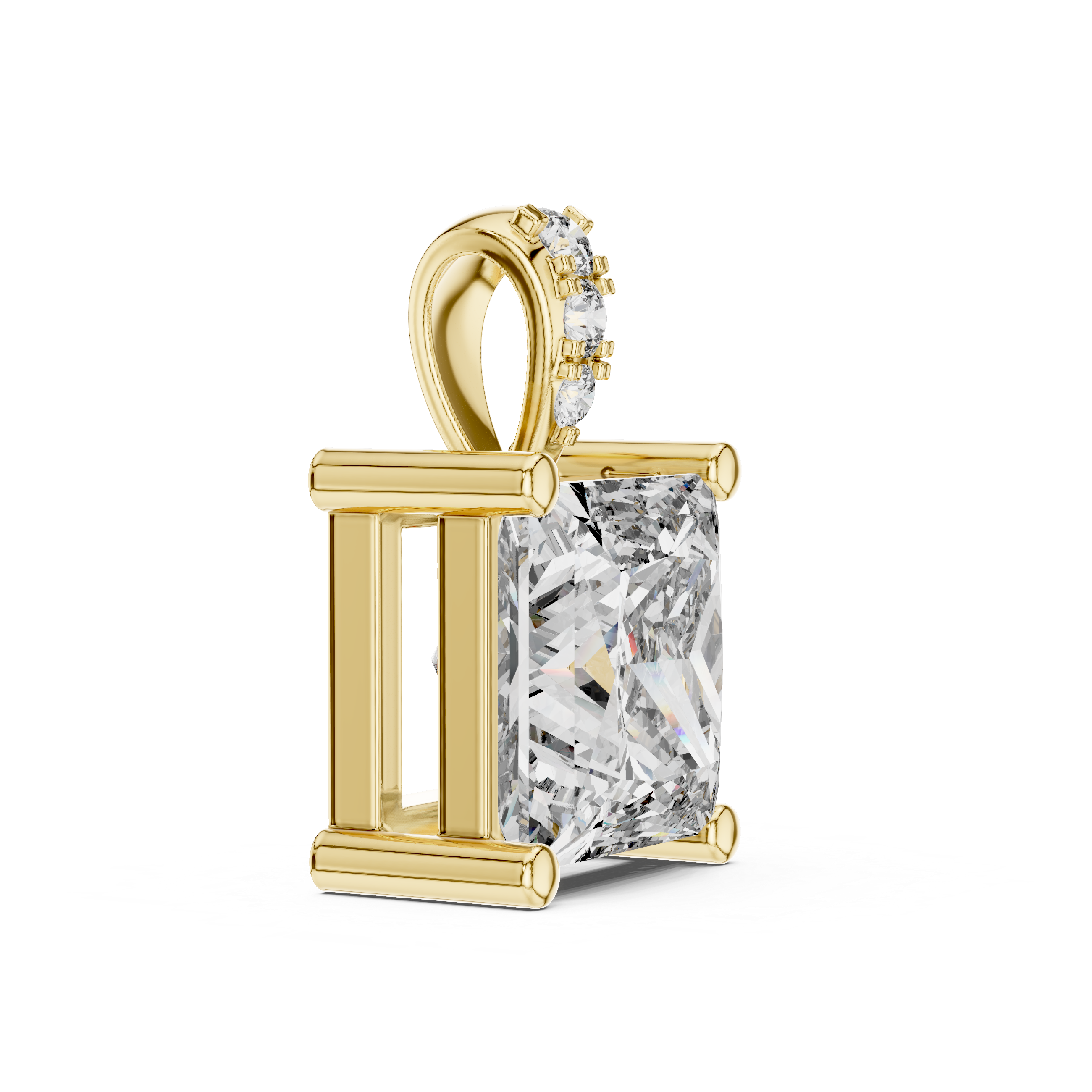 1Princess Cut Diamond Solitaire Pendant