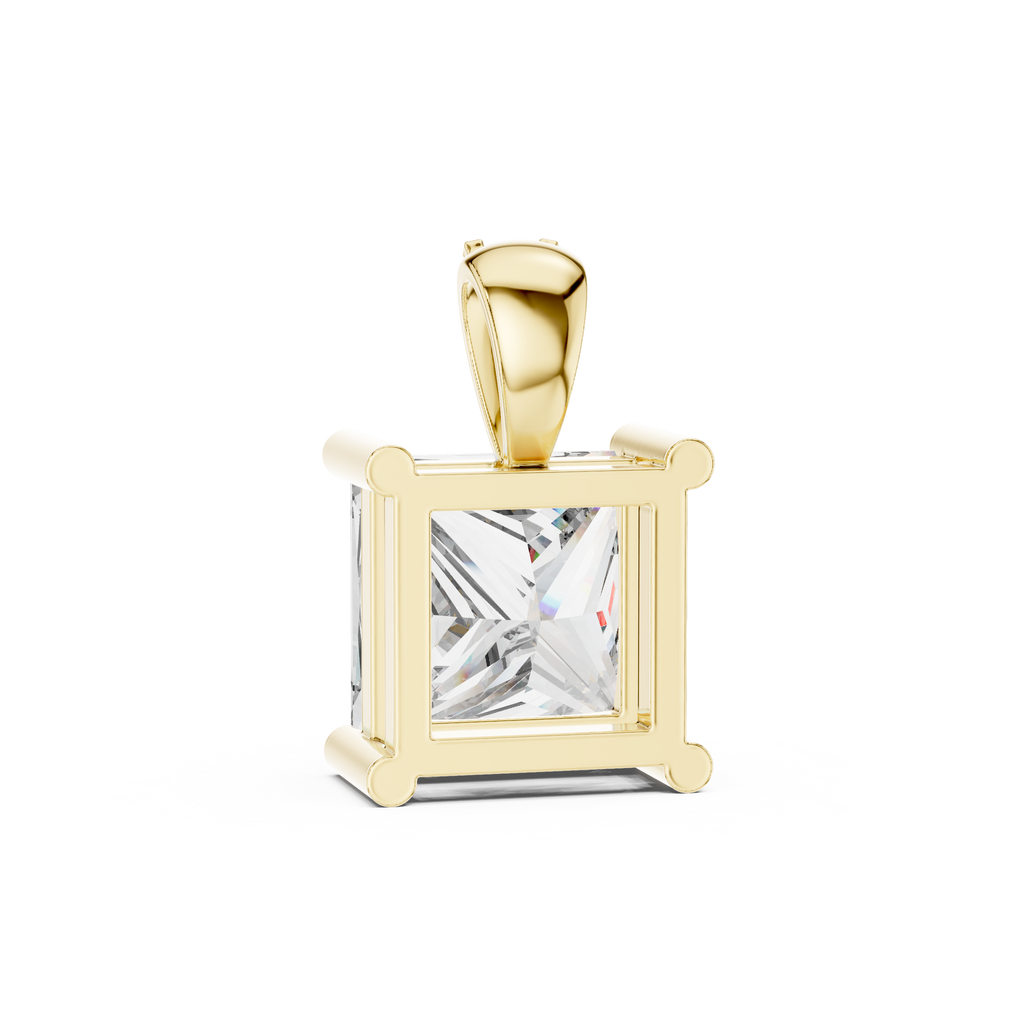 1Princess Cut Diamond Solitaire Pendant