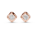 Round Diamond Star Stud Earrings
