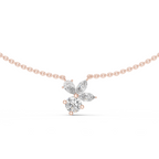 1Multi Shape Diamond Cluster Pendant Necklace
