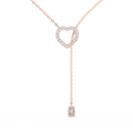 1Blue Heart Drop Y Necklace