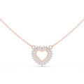 1Diamond Heart Halo Pendant Necklace