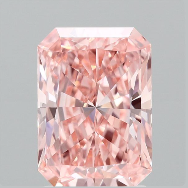2.00 CT Fancy Vivid Pink Lab Grown Diamond | Radiant Cut | IGI Certified