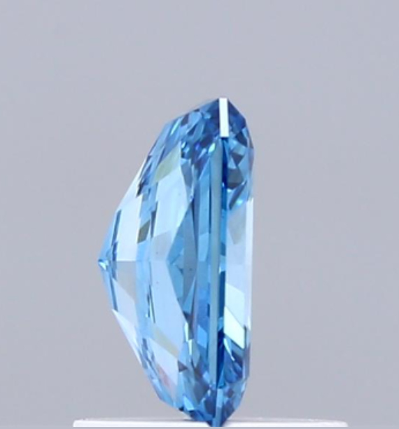 1.00 CT Fancy Vivid Blue Lab Grown Diamond | Radiant Cut | IGI Certified