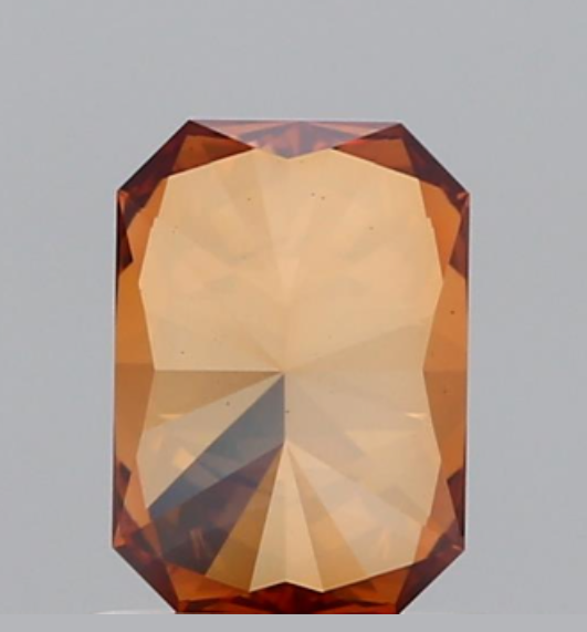 1.00 CT Fancy Vivid Brownish Orange Lab Grown Diamond | Radiant Cut | IGI Certified
