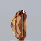 1.50 CT Fancy Vivid Orange Lab Grown Diamond | Radiant Cut | IGI Certified