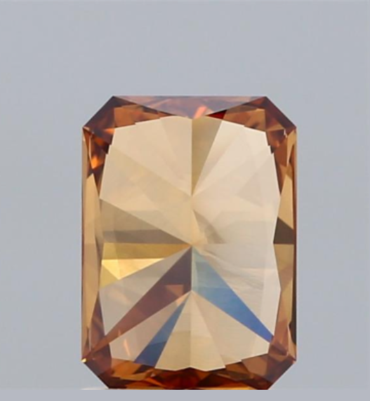 1.50 CT Fancy Vivid Orange Lab Grown Diamond | Radiant Cut | IGI Certified