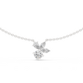 Multi Shape Diamond Cluster Pendant Necklace