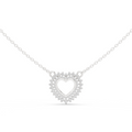 Diamond Heart Halo Pendant Necklace