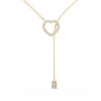 1Blue Heart Drop Y Necklace
