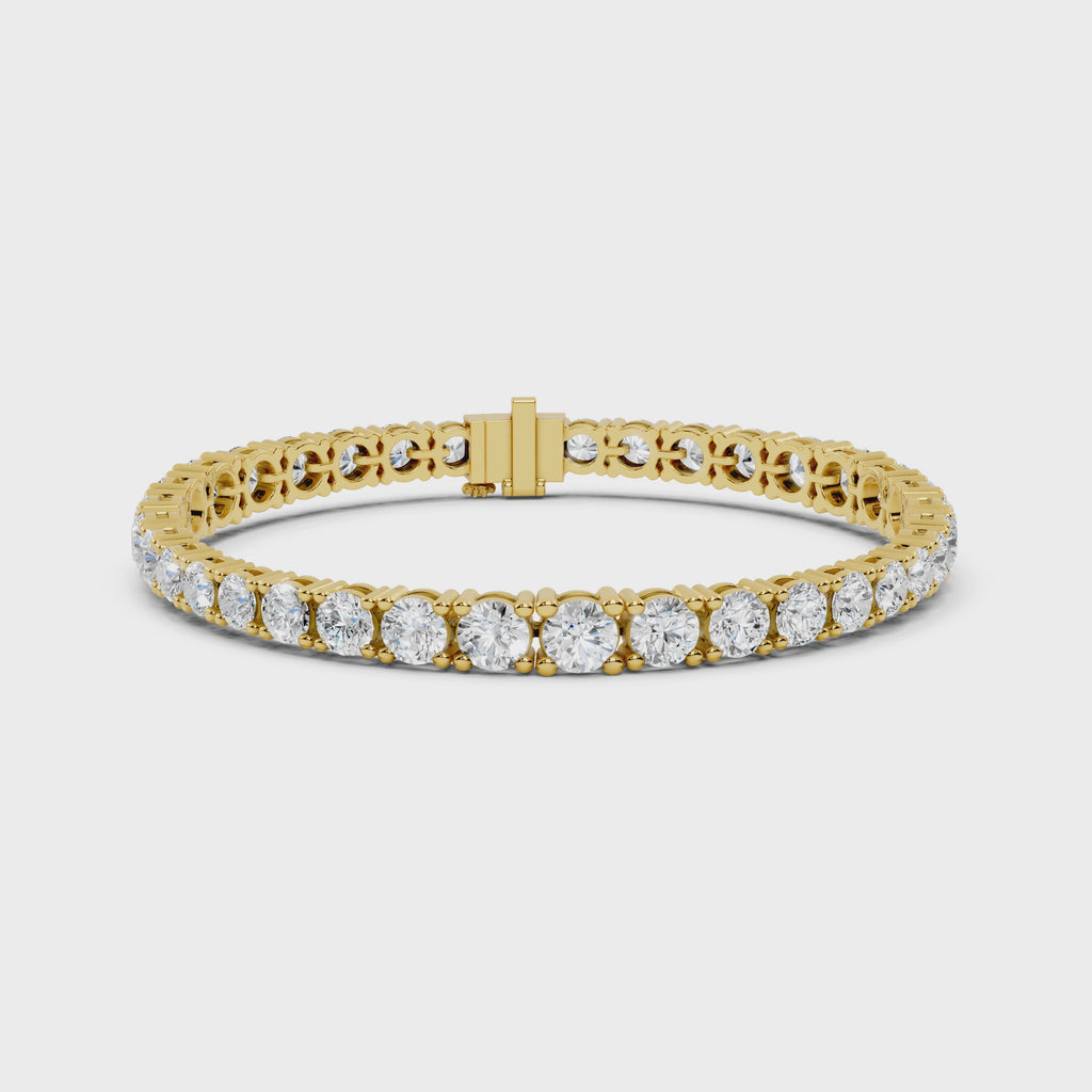 Round Diamond Graduated Link Bracelet