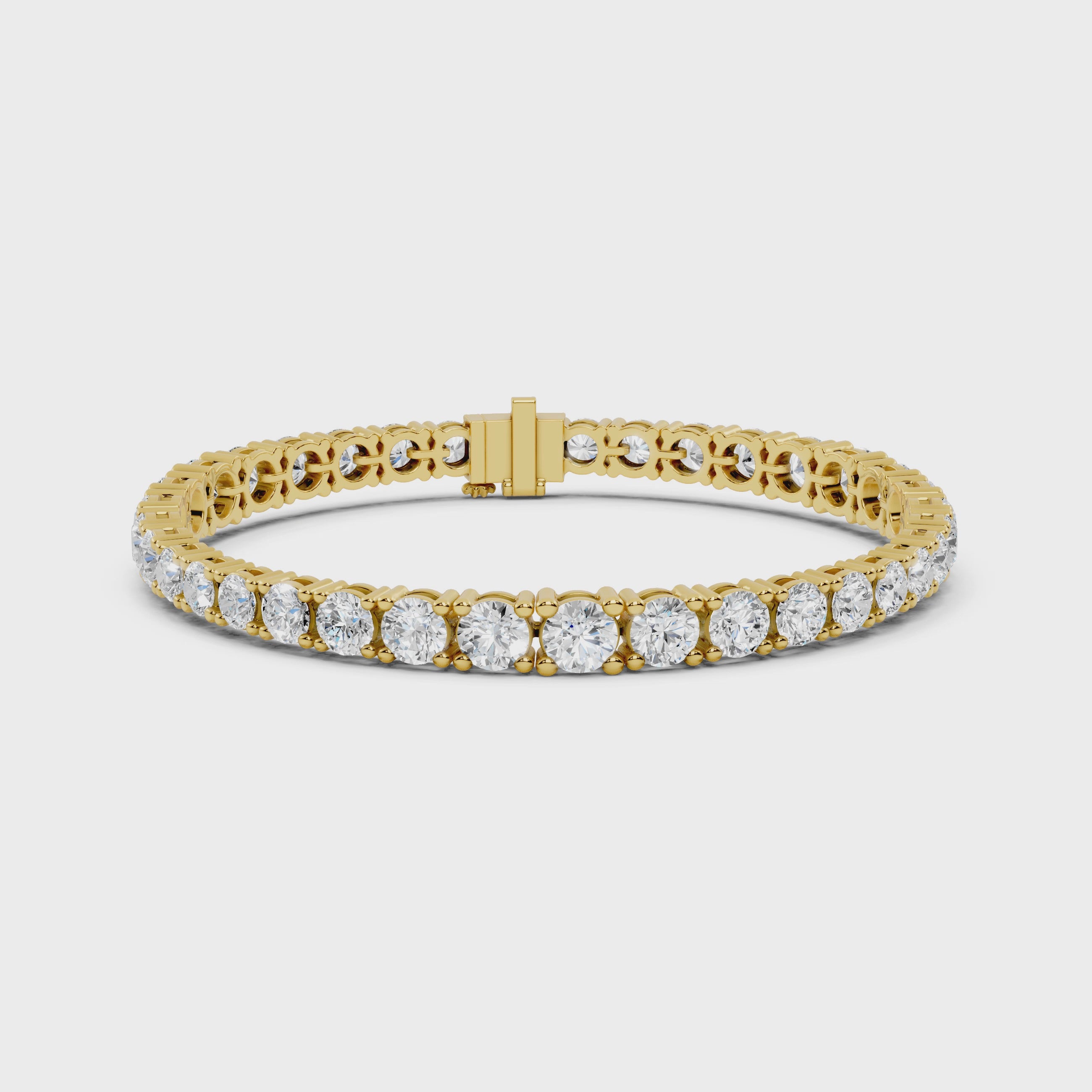 Round Diamond Graduated Link Bracelet
