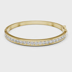 Round Diamond Channel Set Bangle Bracelet