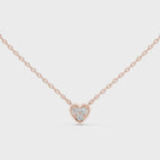 1Heart Shape Diamond Cluster Pendant Necklace