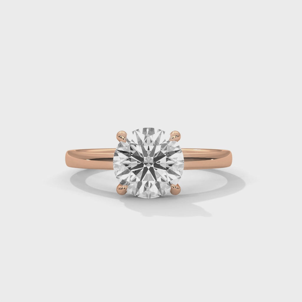Classic Round Diamond Solitaire Engagement Ring