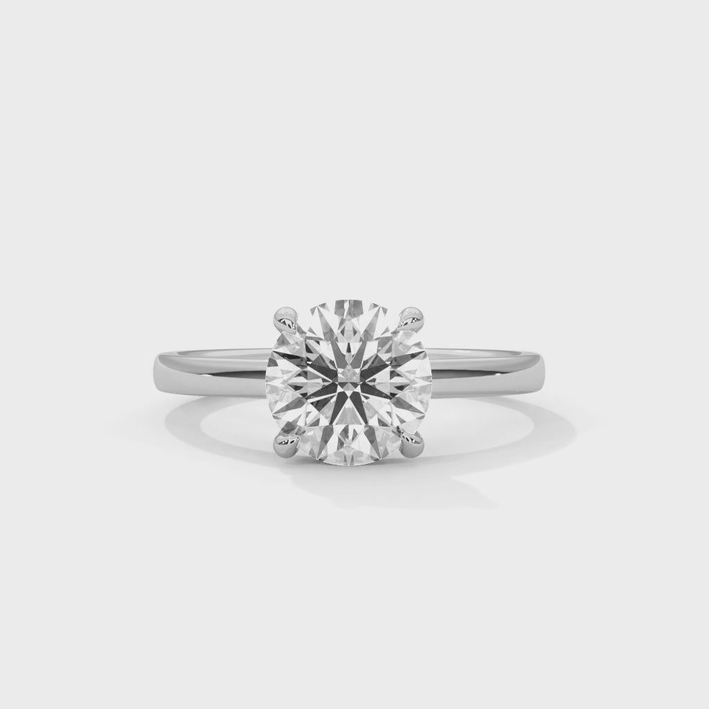 Classic Round Diamond Solitaire Engagement Ring