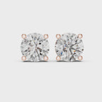 Classic Round Diamond Stud Earrings