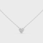 1Heart Shape Diamond Cluster Pendant Necklace