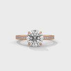 Round Diamond Pavé Engagement Ring