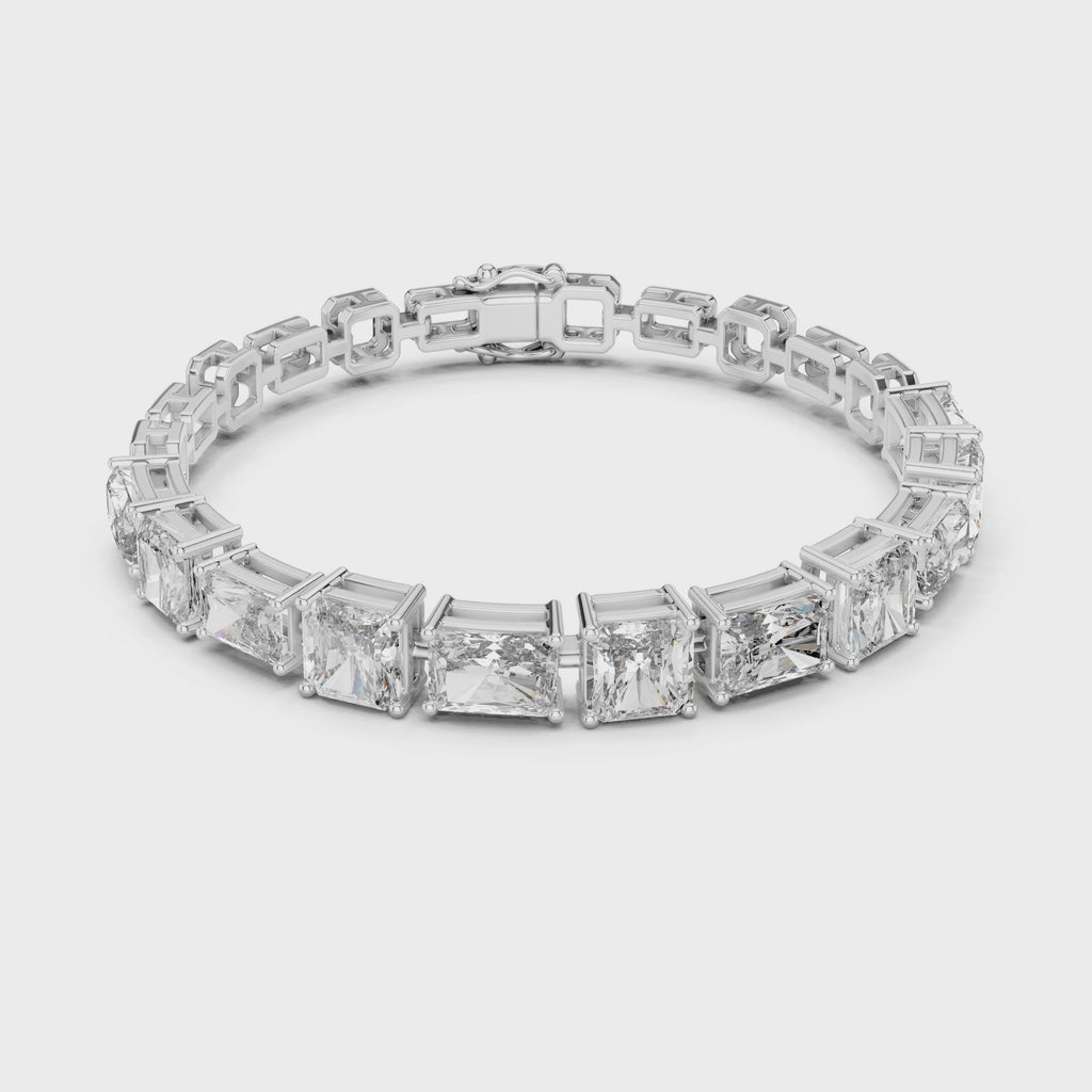 Radiant and Emerald Cut Diamond Bracelet