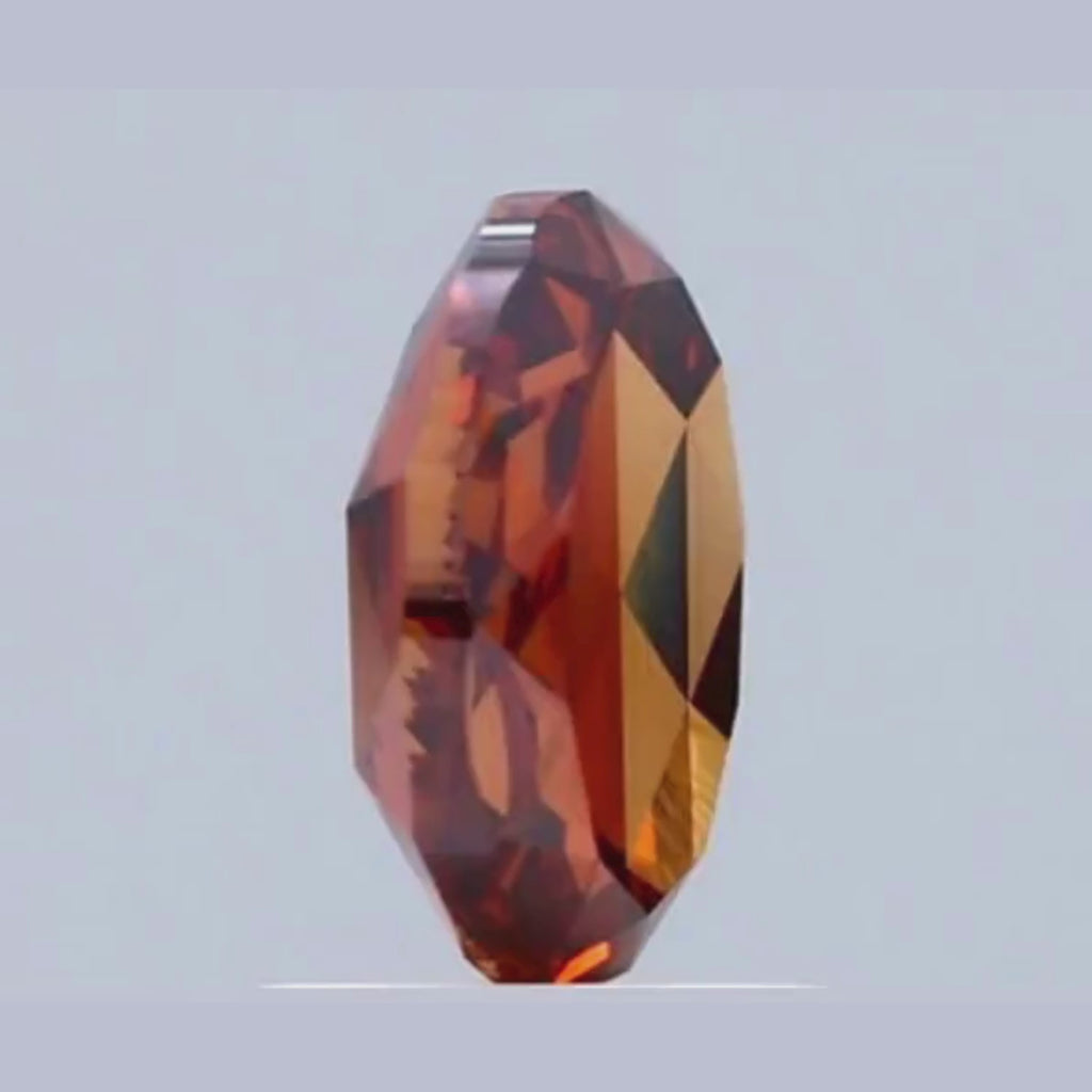 1.26 CT Fancy Vivid Orange Lab Grown Diamond | Round Rose Cut | IGI