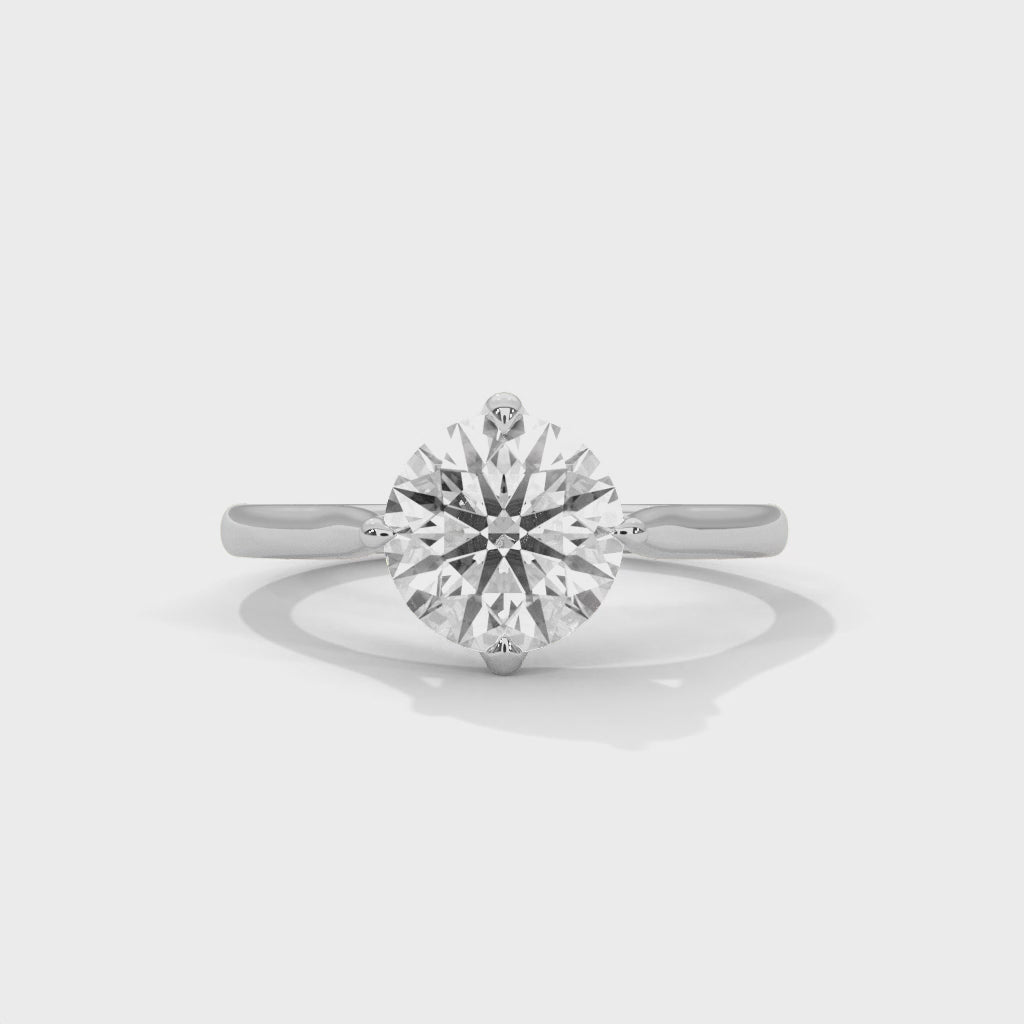 Classic Round Diamond Solitaire Ring