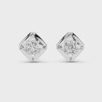 Round Diamond Star Stud Earrings