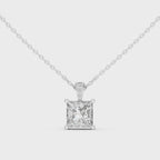 1Princess Cut Diamond Solitaire Pendant