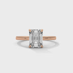 Emerald Cut Diamond Solitaire Ring