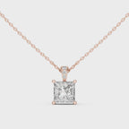 1Princess Cut Diamond Solitaire Pendant