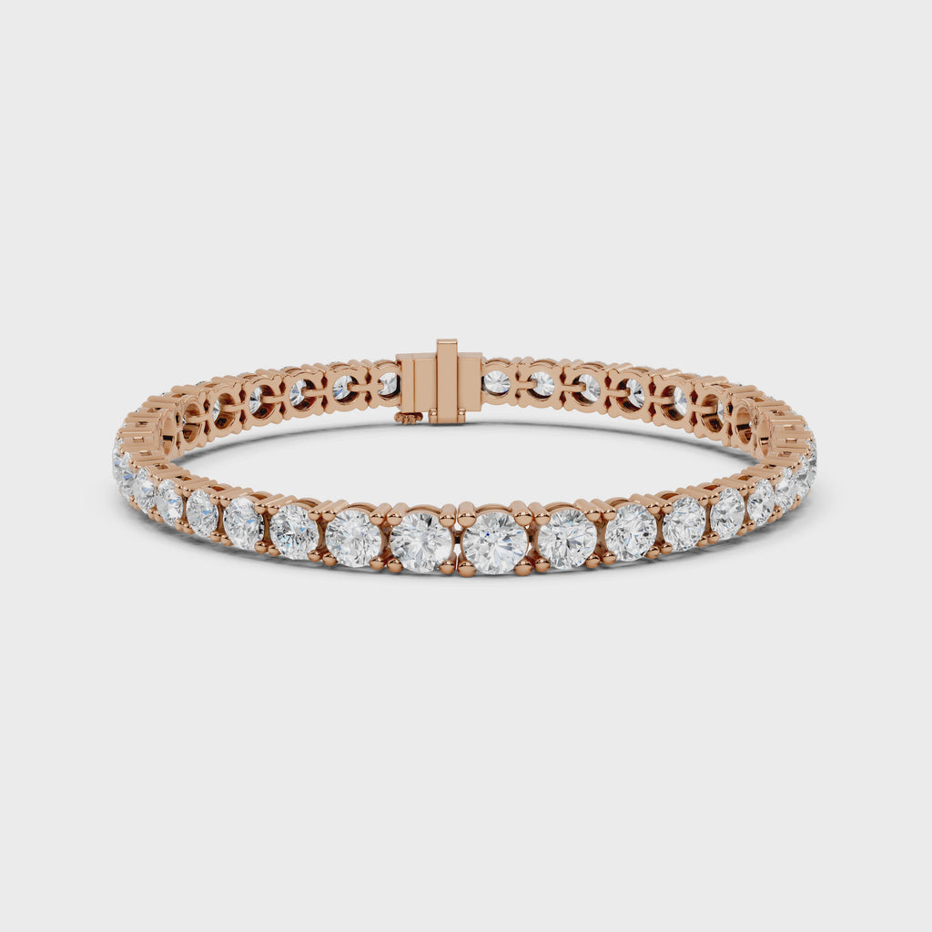 Round Diamond Graduated Link Bracelet