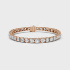 Round Diamond Graduated Link Bracelet