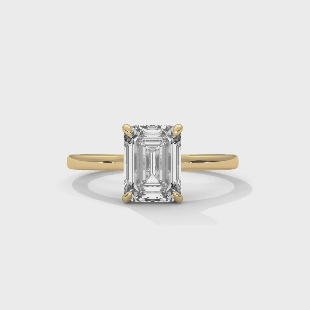 Emerald Cut Diamond Solitaire Ring