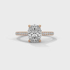 Round Diamond Twisted Solitaire Engagement Ring