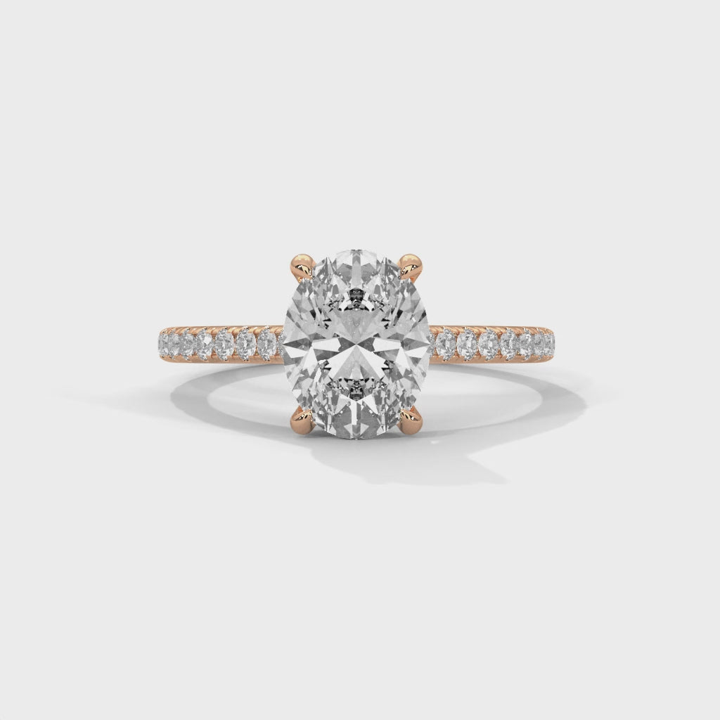 Round Diamond Twisted Solitaire Engagement Ring