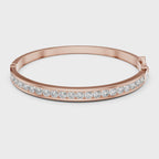 Round Diamond Channel Set Bangle Bracelet