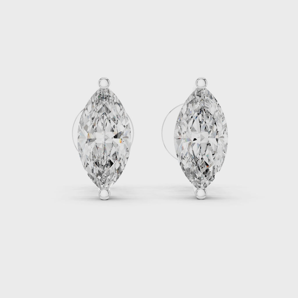Marquise Diamond Stud Earrings