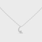 1Crescent Moon Diamond Pendant Necklace