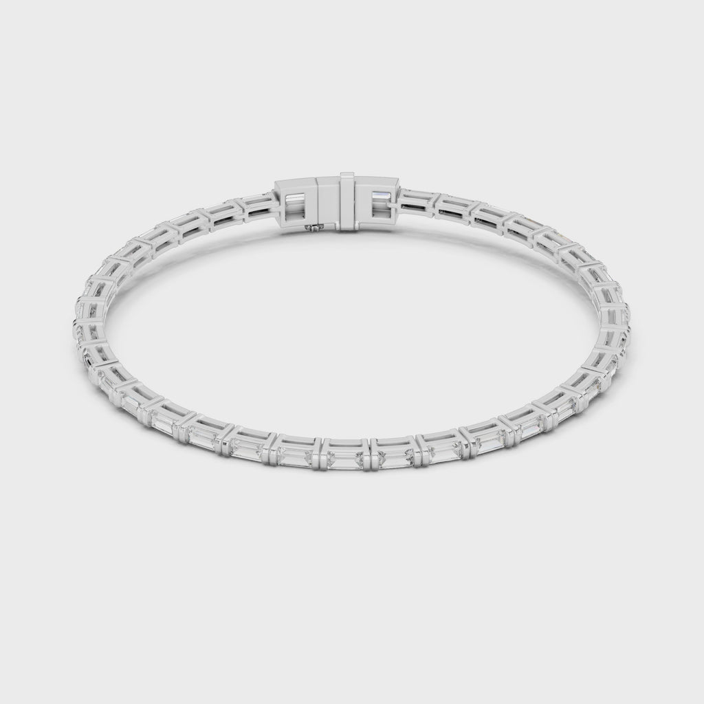 Baguette Cut Diamond Tennis Bracelet