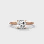 Cushion Cut Solitaire Diamond Engagement Ring